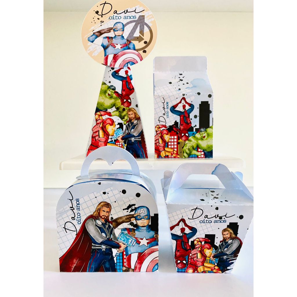 Kit Festa Vingadores Personalizado Lembrancinha Desmontada