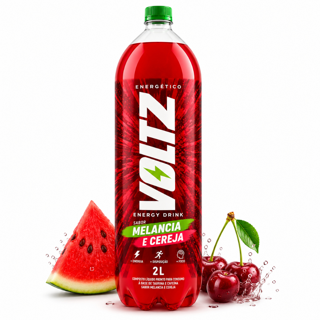 Energético Voltz Melancia e Cereja 2 Litros Original