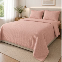 Kit Colcha Cama Casal Queen King Com Porta Travesseiro Incluso Cobre Leito Dupla Face