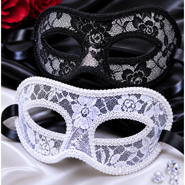 2 Máscaras de Renda Veneziana Feminina Masculina Para Festa Baile