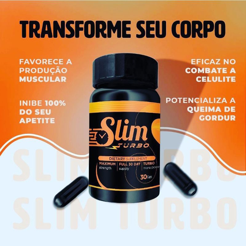 LINHA SLIM TURBO- (+ POTENTE ) POTE COM 30 CÁPSULAS - 100% NATURAL - ORIGINAL - ENVIO IMEDIATO PARA TODO BRASIL PEÇA JÁA