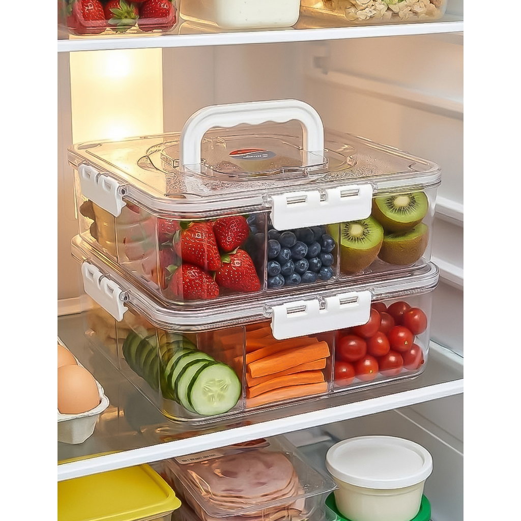 Pote Organizador De Geladeira Herméticos Para Frutas e Verduras 4 Litros