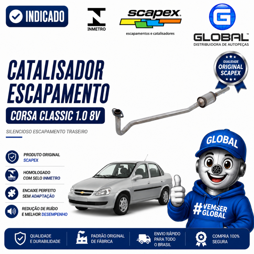 Catalisador Escapamento Corsa Classic 1.0 8v Original Scapex