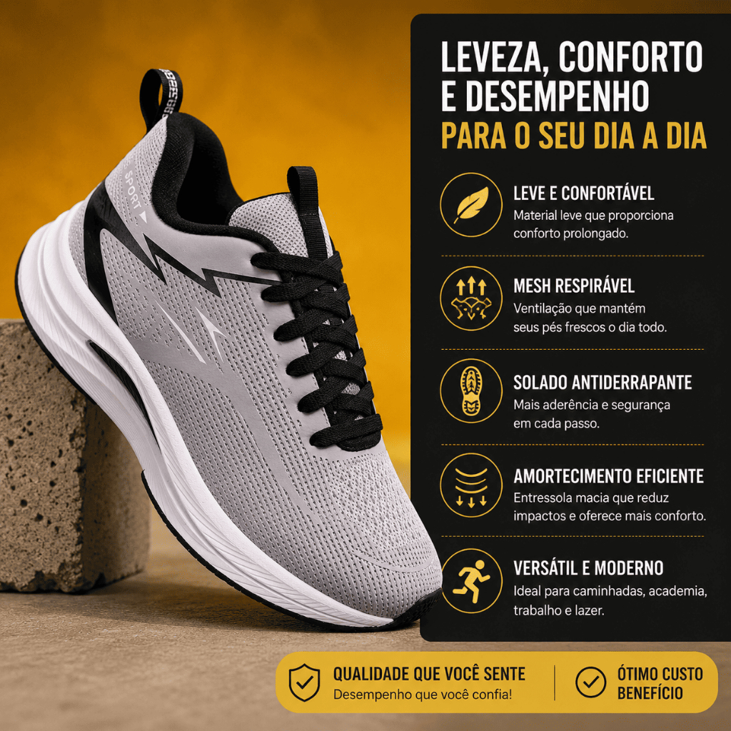 Tênis masculino esportivo Adulto 34 ao 43 linha Pro Treino Corrida academias treinos cooper Original