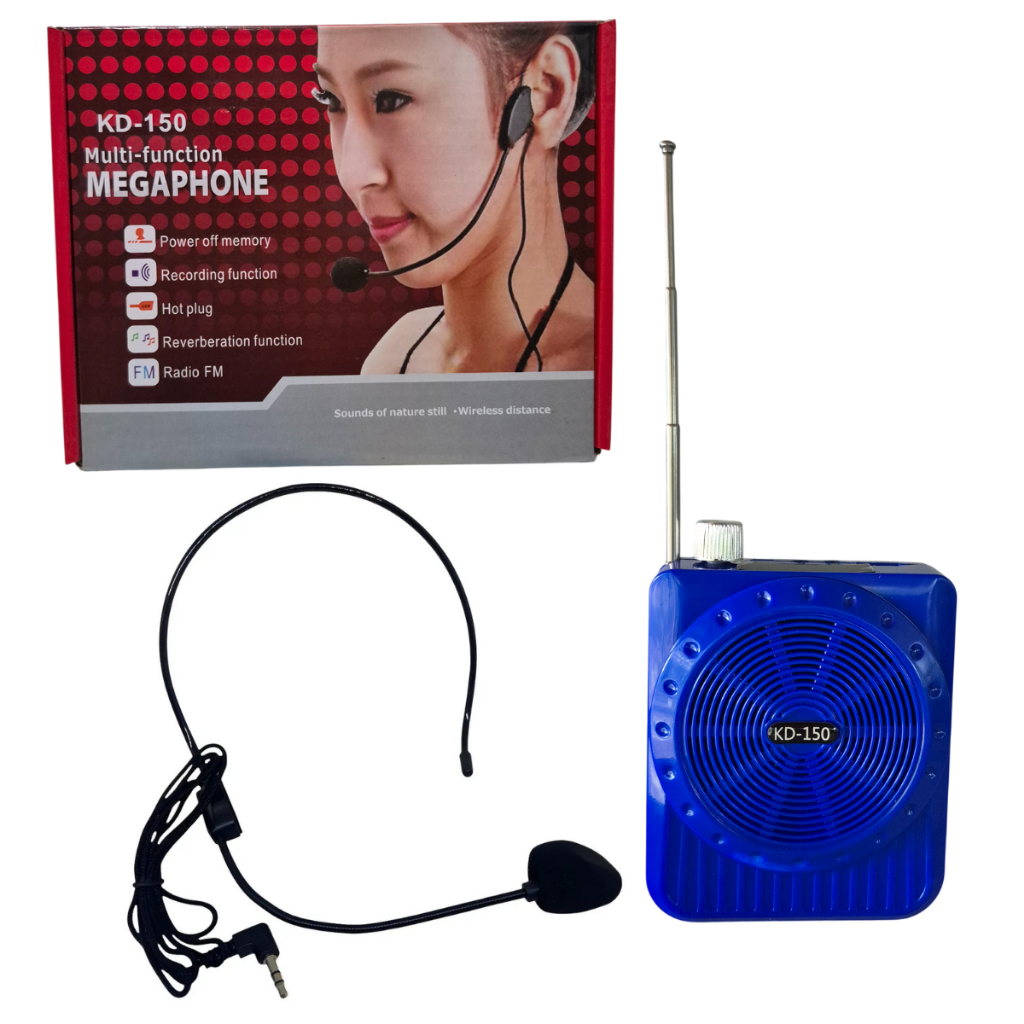 Amplificador Microfone Megafone Portátil Kit Completo Para Professores Aula Palestra  Radio Usb