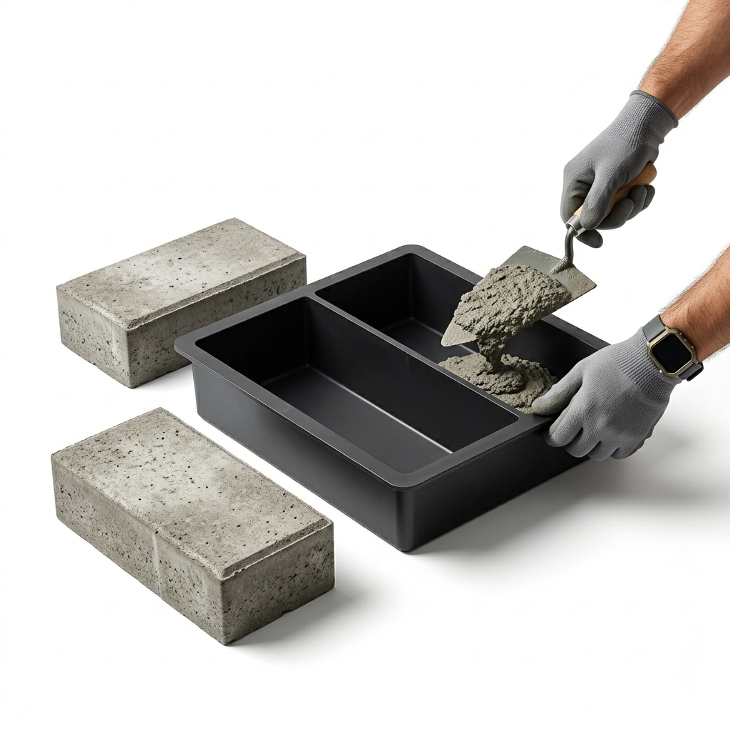 Kit 10 a 50 Formas Duplas Paver Tijolinho 20x10x6 PP Reforçado Molde Piso Calçada Cimento Construção