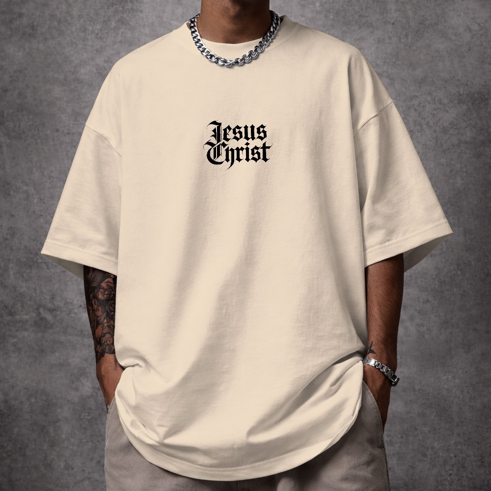 Camiseta Oversized Streetwear Jeesuss Blessed Unissex Ref5018