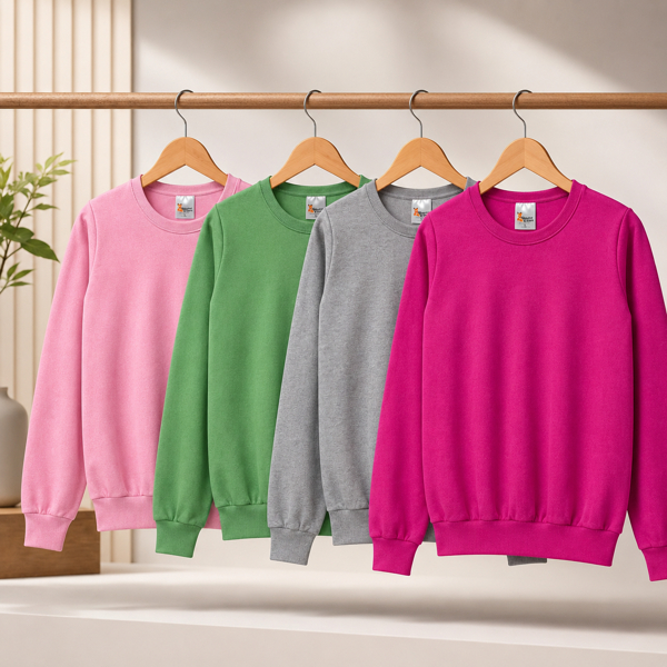 Kit 4 Casacos de Moletom Infantil Feminino Lisas Felpadas Quentinha Roupa de Inverno para Menina