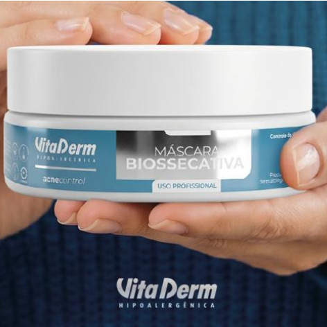 Máscara Facial Biossecativa Acne Control Vita Derm 120g • Pele Oleosa e Acneica