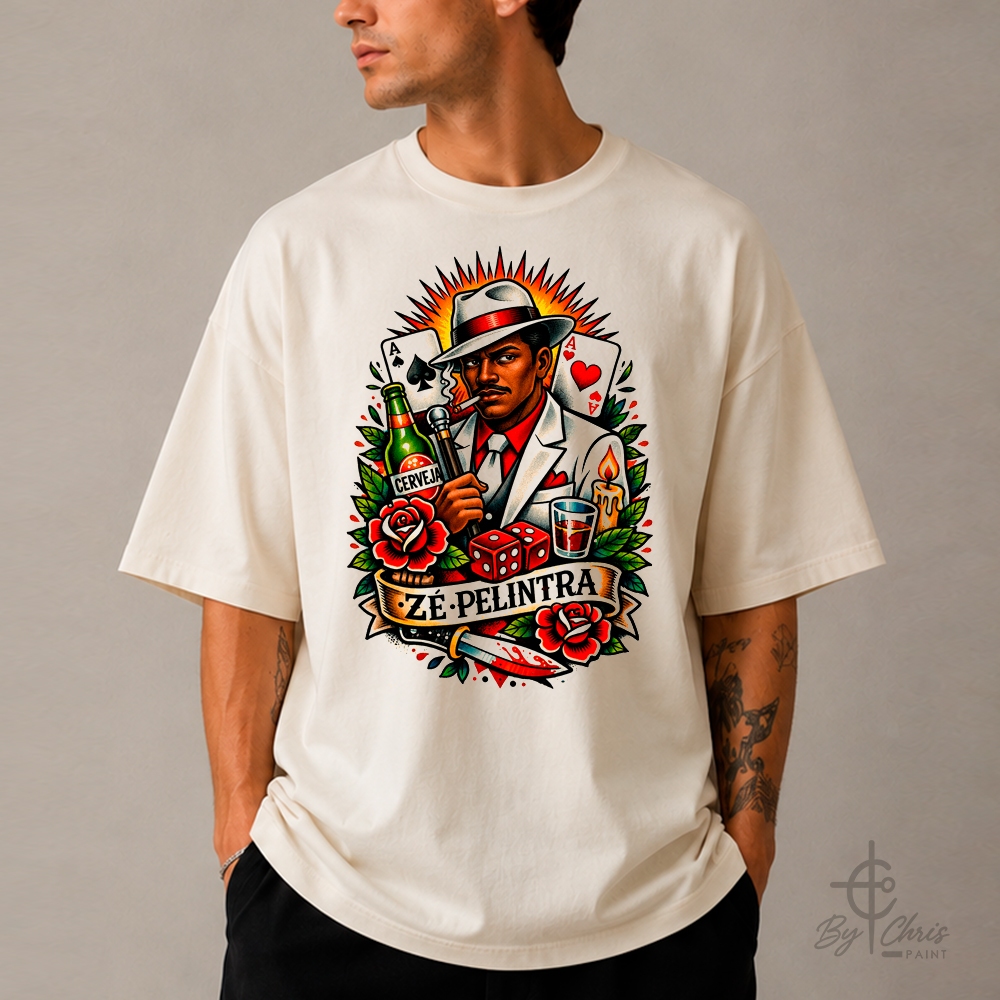 Camiseta Oversized Zé Pelintra - Coleção Axé Old School