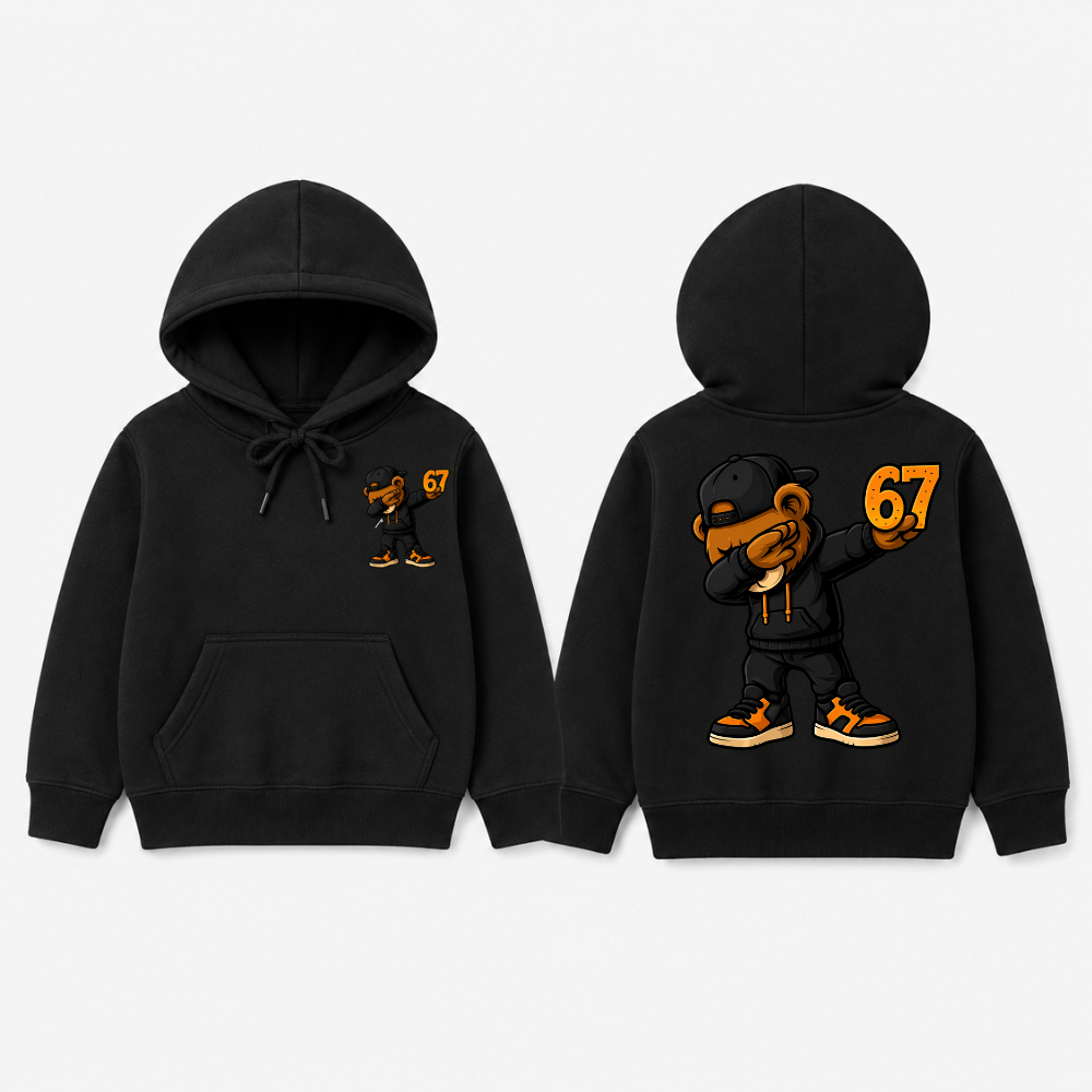 Blusa Moletom Infantil Six Seven 67 Meme Trend Blusa Canguru com Capuz Flanelado PREMIUM