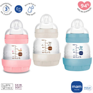 MAMADEIRA MAM EASY START ANTICÓLICA 0 MESES 130ML ORIGINAL - 1 UNIDADE