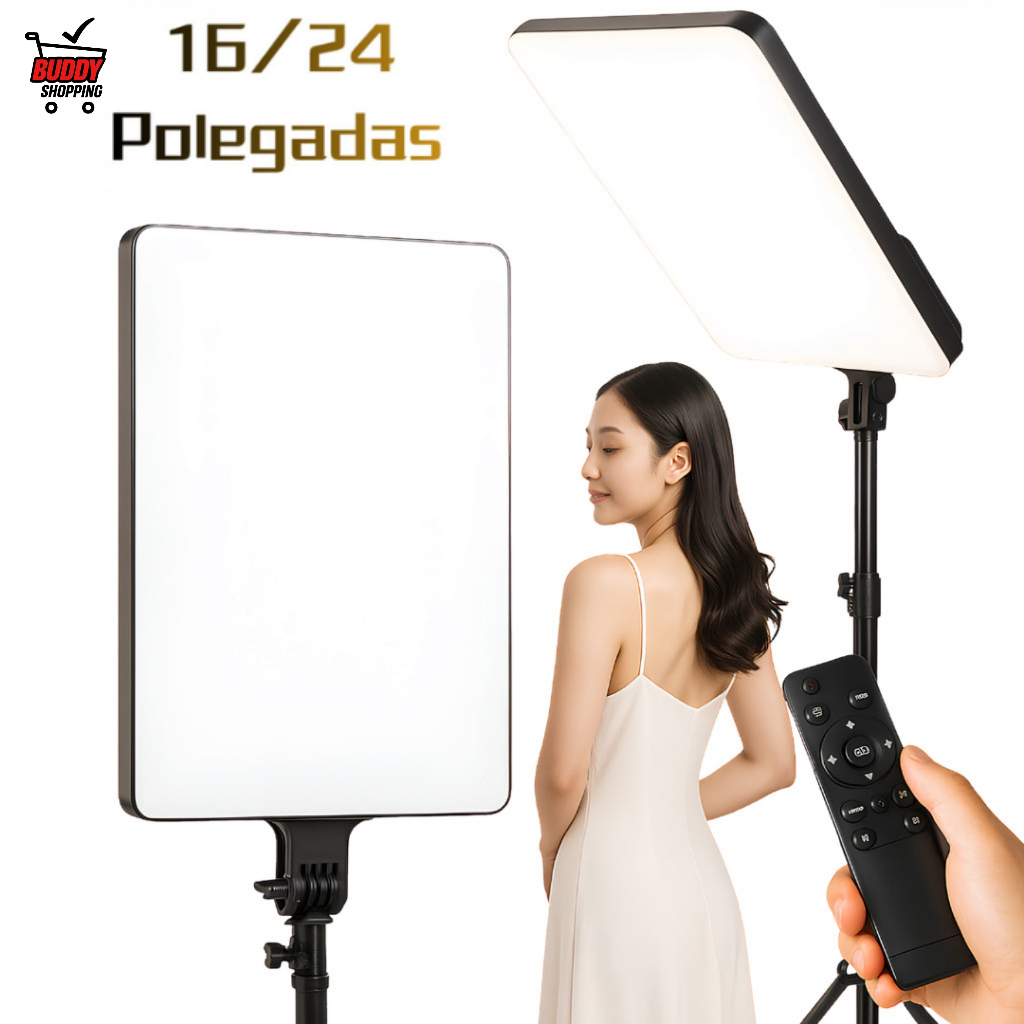 Iluminador Luz De Preenchimento 16"/24" LED Com Controle Remoto CCT