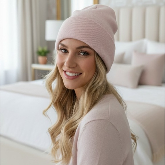 Touca Feminina Lã Gorro Tricot Canelada Inverno Unissex Quente Confortável Quente Várias CoreS