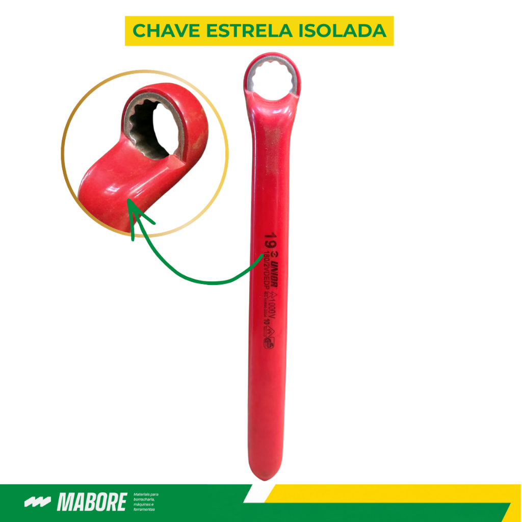 Chave Estrela uma Boca VDE 19mm 612192 Belzer