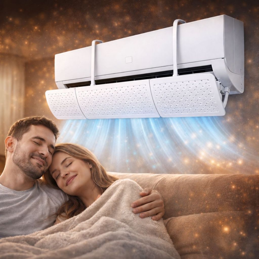 Defletor Ar Condicionado Ajustável Universal Direcionador de Vento Split Anti Vento 58 a 96cm