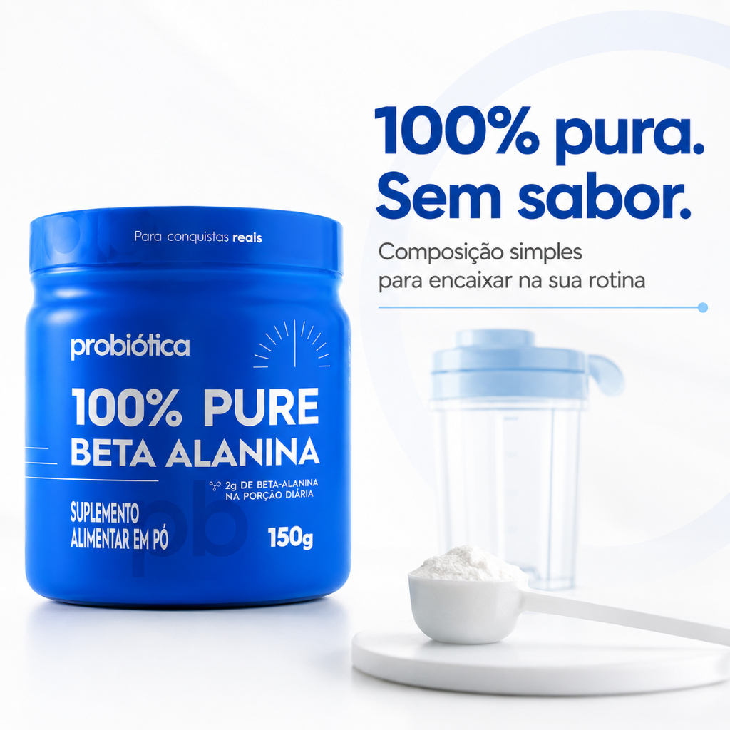 100% Pure Beta Alanina 150g Probiótica  Pure Beta Alanina Original 100% Pure Beta Alanina Suplemento