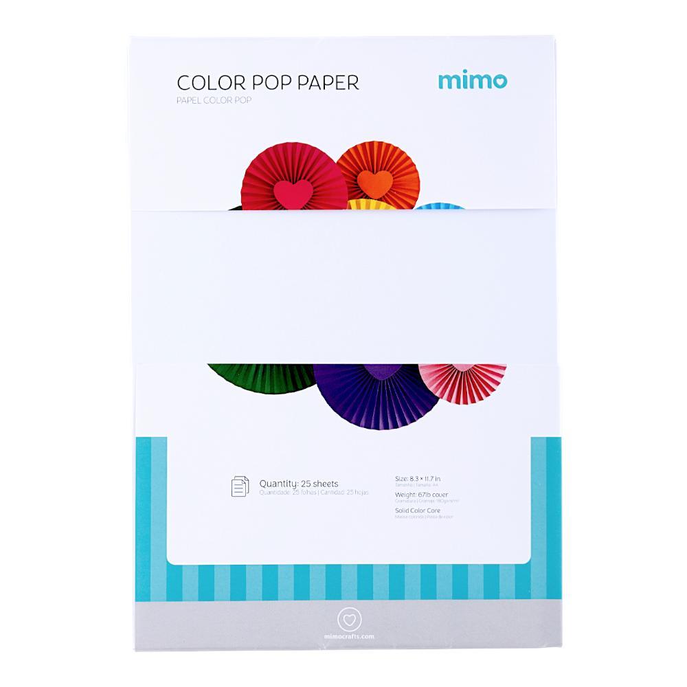 Papel Color Pop Branco Neve Mimo - A4 - 180 gr - 25 unds