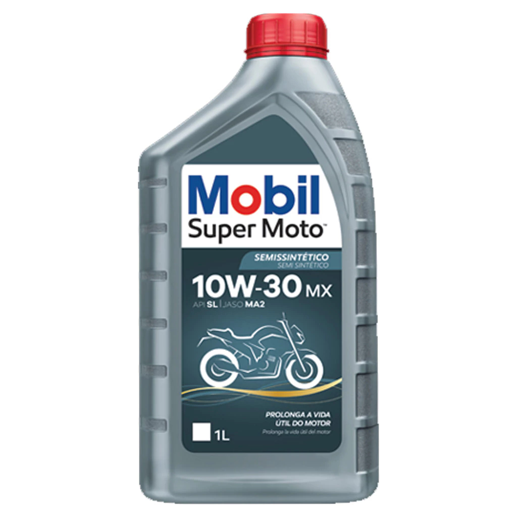 MOBIL Oleo 4T MX 10W30 SUPER MOTO SEMI SINTETICO ÓLEO LUBRIFICANTE PARA MOTOR 4 TEMPOS MOTOS QUADRICICLO