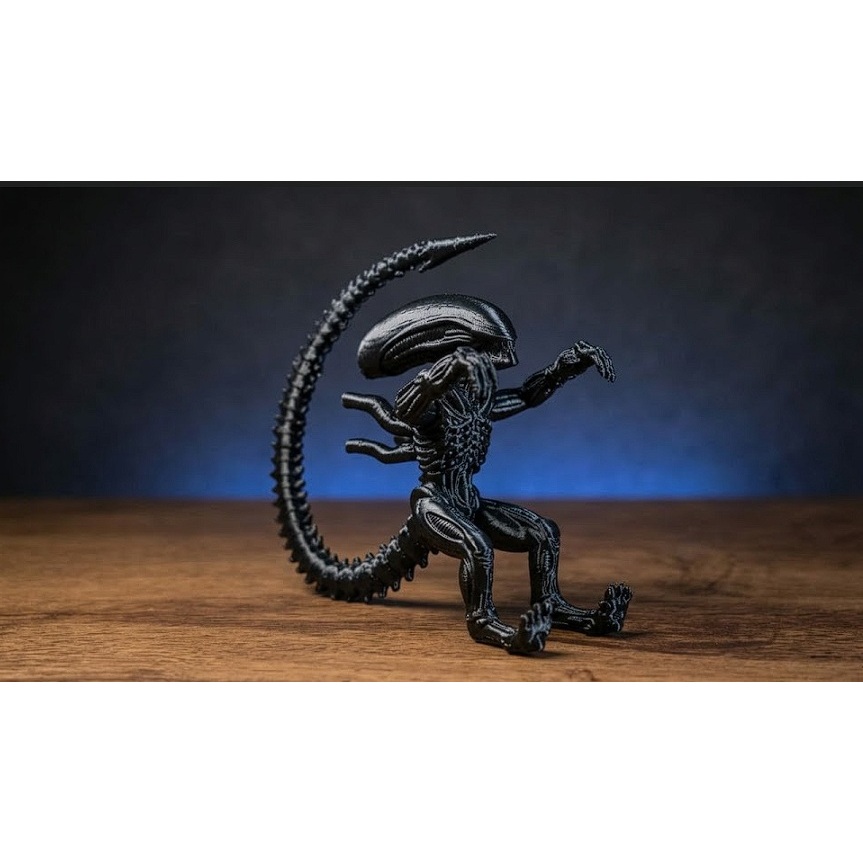 Miniatura Alien Xenomorph Estátua 10cm altura Colecionável Setup Gamer Cinema Impressão 3D Luxo