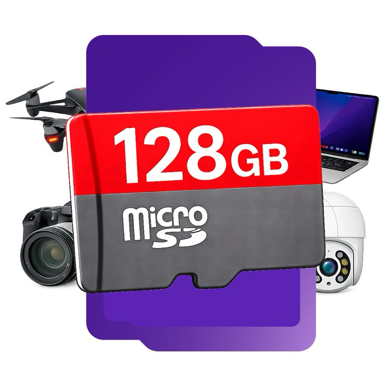 Cartão de memória 128Gb para câmeras WI-FI Drones Micro SD