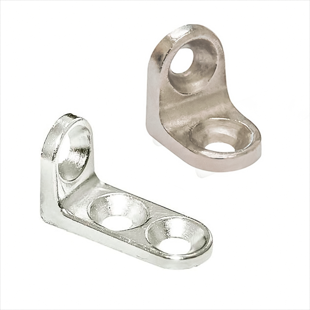 Cantoneira Suporte C/ 2 Furos e 3 Furos P/ Fixação Tradicional Pacote C/ 100 Unidades