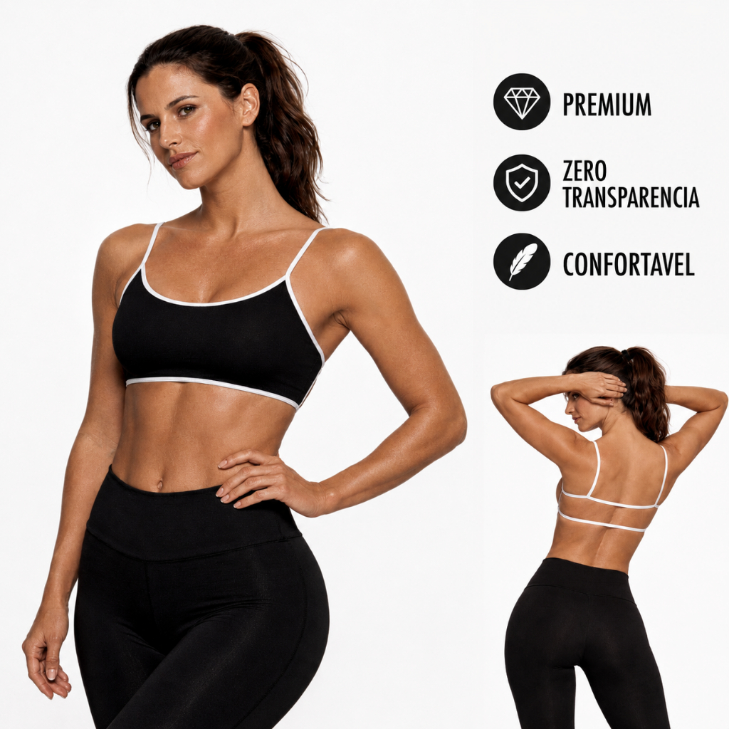 Top Fitness Costa Nua Cropped Faixa Alcinha Sem Bojo Moda Gringa Blogueira Academia Sutia Baby Tee