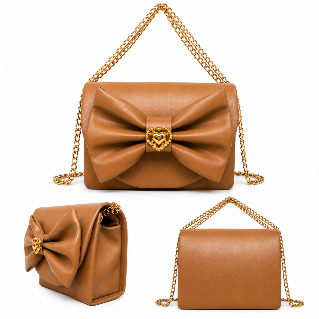 Bolsa Infantil Blogueirinha Laço Luxo Transversal Verniz Alça Corrente Mini Bolsa Feminina