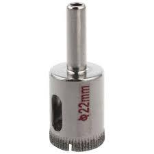 Broca serra copo 22 mm diamantada para furar vidro piso garrafas azulejo