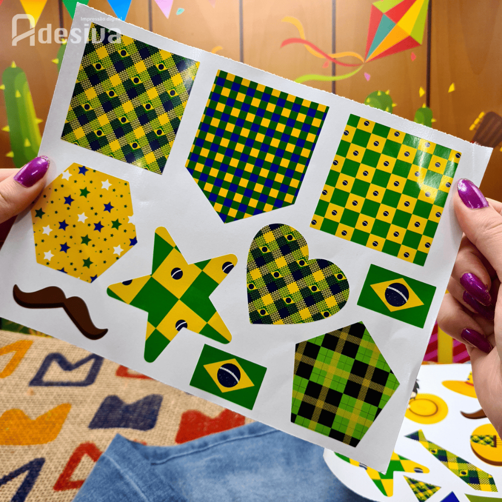 Kit Adesivo Festa Junina Copa do Mundo 2026 Infantil Para Roupa Vinil Impermeável Premium