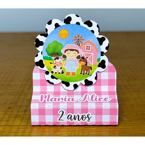 ENVIO RÁPIDO | Porta Bis Duplo | Lembrancinha | Aniversário | Festa Infantil | Fazendinha Menina