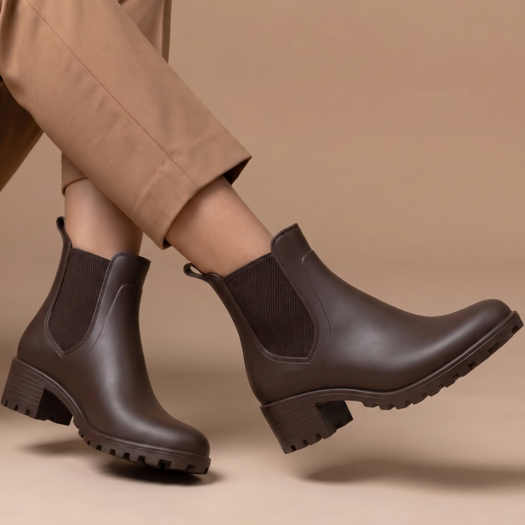 Bota Feminina Casual Sem Salto Inverno Confortável Moderna Estilo Blogueira