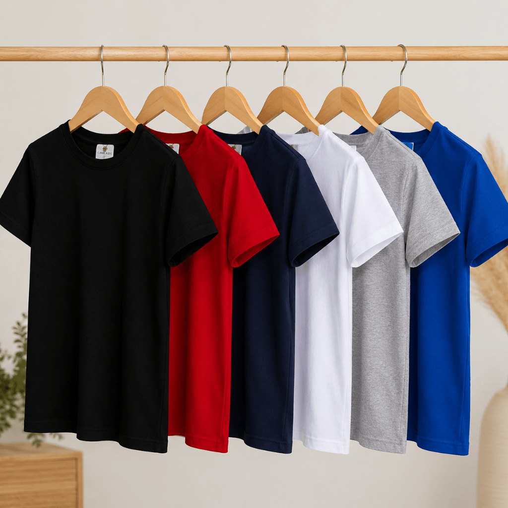 Camiseta Básica Infantil Menino 100% Algodão do 1 ao 10 Anos | Camiseta Infantil Preta Sem estampa para Menino