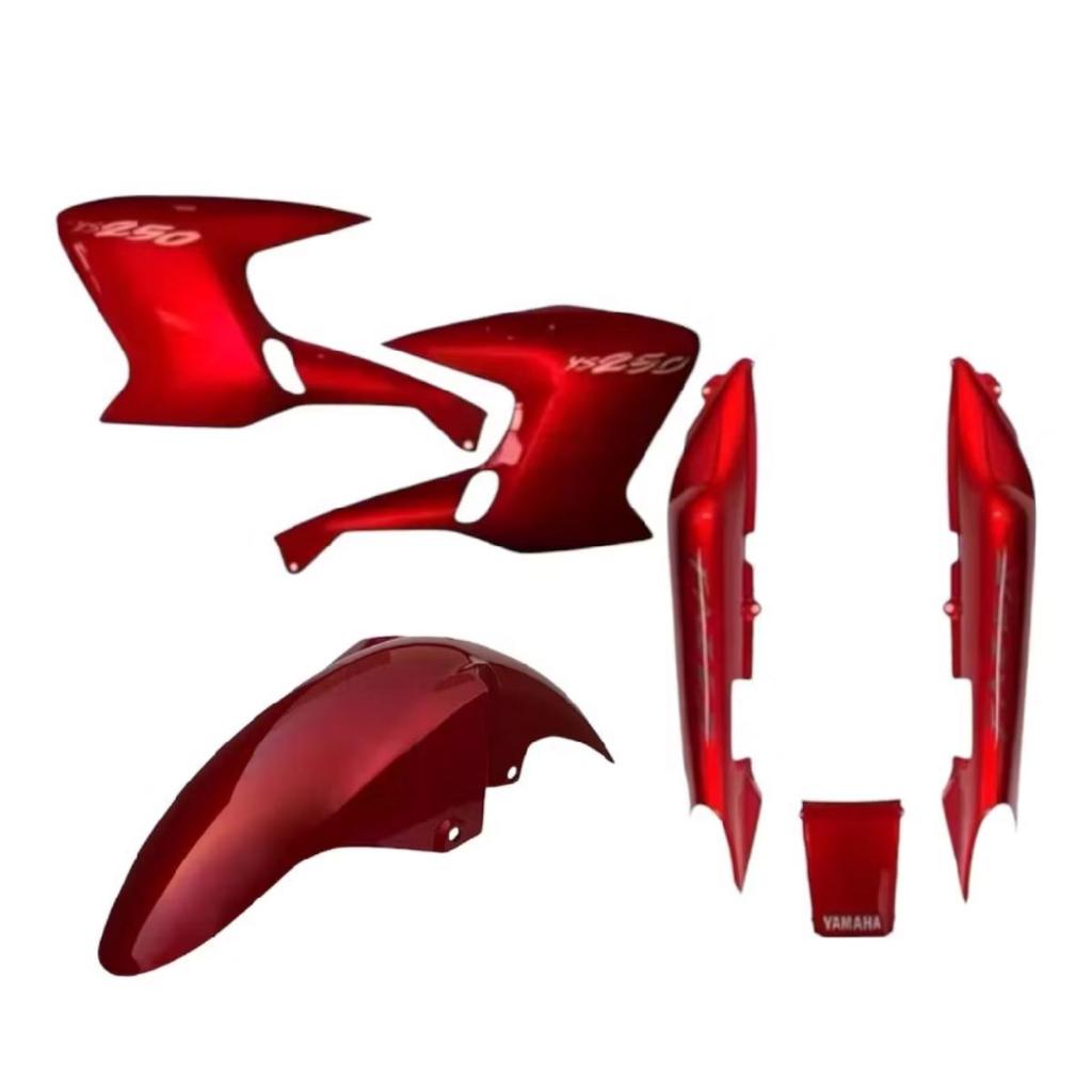 Kit Carenagem Aba + Paralama + Rabeta Fazer 250 2008  (Vermelha)