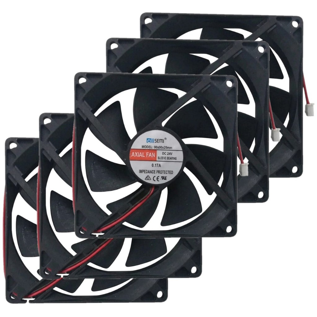 5pcs Micro Ventilador Cooler Fan 90x90x25 24v