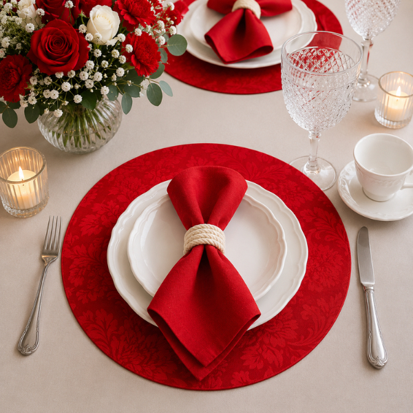 Kit Jogo Americano Capas Para Sousplat Supla Jacquard 35cm Mesa Posta Luxo Casamento Festa 4 6 8 12