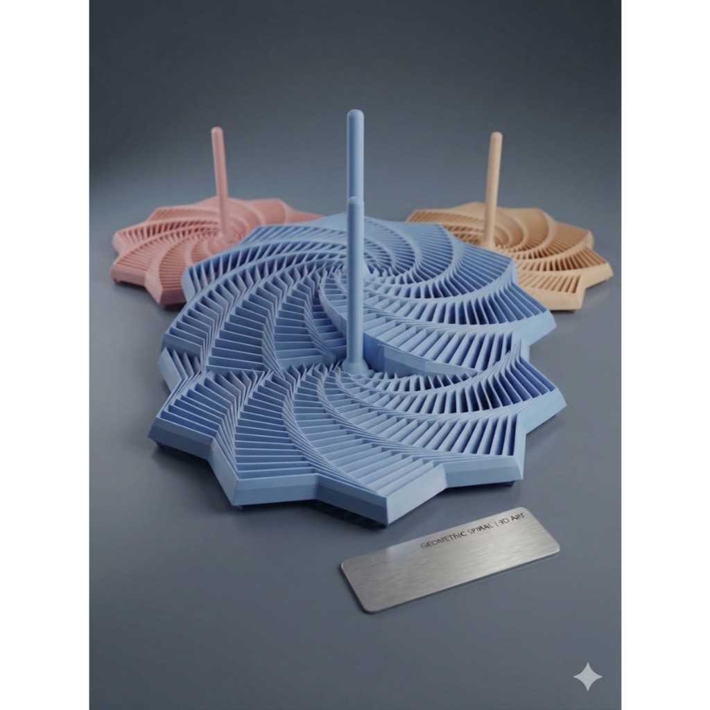 Estrela Sensorial Espiral 3D – Fidget Toy Anti-Estresse e Decorativo ​#estrelasensorial  #fidgettoy  #antiestresse  #3D.
