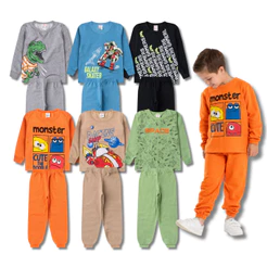 Kit 10 Peças Moletom Masculino Infantil Inverno - Kit 5 Conjuntos Moletom - 5 Casacos + 5 Calças