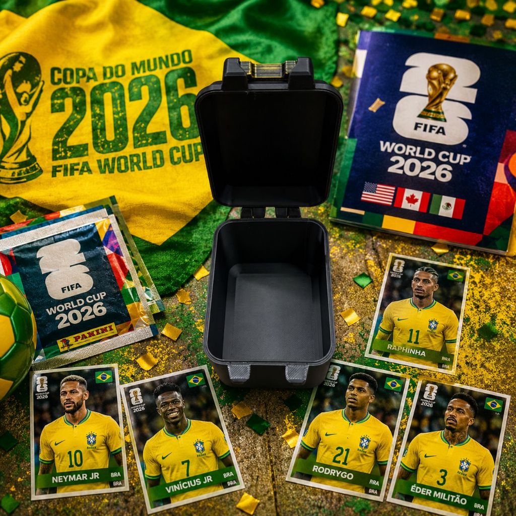 Caixa Porta Figurinhas, Copa do Mundo 2026, Organizador de Figurinhas Álbum