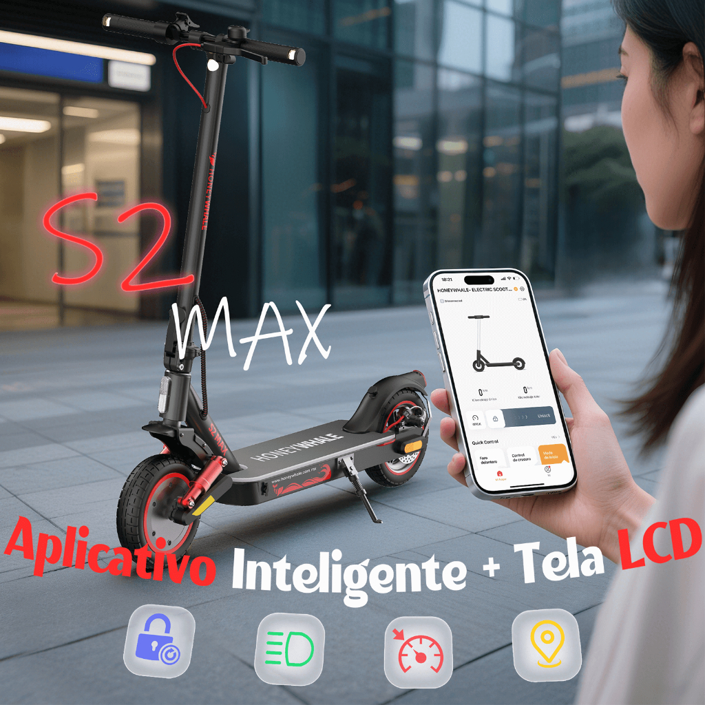 500W HONEYWHALE S2 MAX Patinete Elétrico Scooter 32KM/H · foto 2