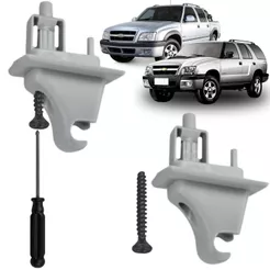 Kit 02 Grampo Presilha Suporte do Quebra Sol Para Chevrolet Gm S10 Blazer 1995 Até 2011