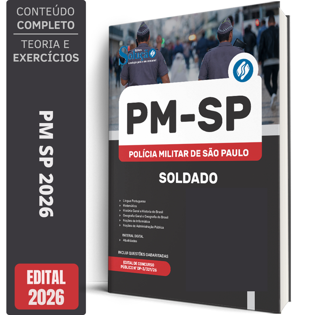 Imagem Apostila Concurso PM SP 2026  - Soldado da Polícia Militar de São Paulo