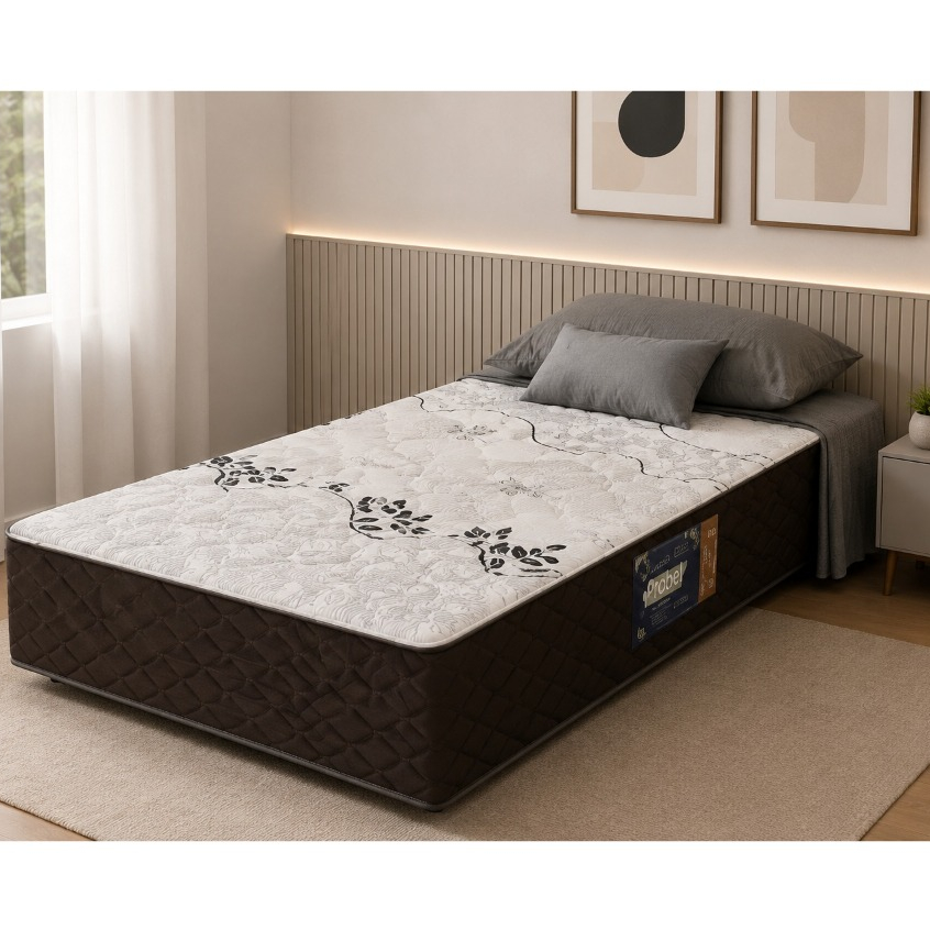 Colchão Solteiro Confort Soft D28 Gazin 88x188x14cm Espuma Confortável Marrom