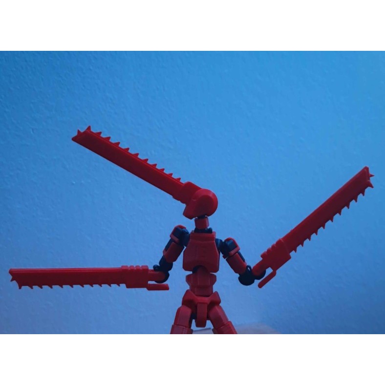 Homem da Motosserra Dummy 13 Acessório 1 cabeça com motosserra + 2 motosserra - Impressão 3d