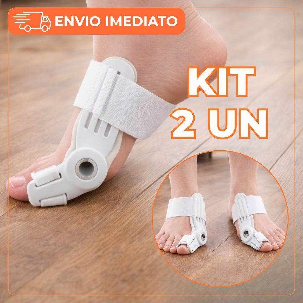 Kit 2 Corretor de Joanetes Ortopédico Noturno com Palmilha Articulada Anatômico Confortável