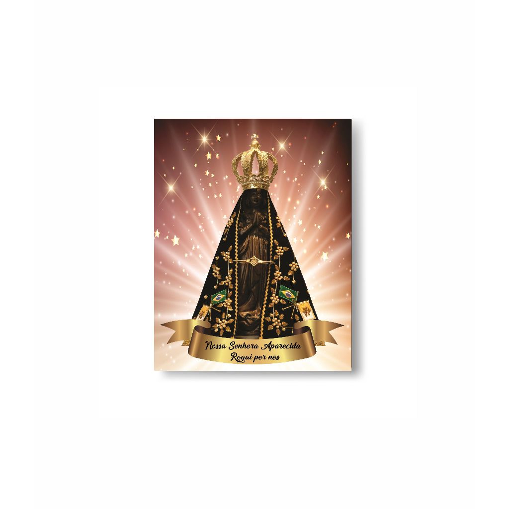 Quadro Decorativo Nossa Senhora de Aparecida Decoração Religiosa Católica 1 Peça