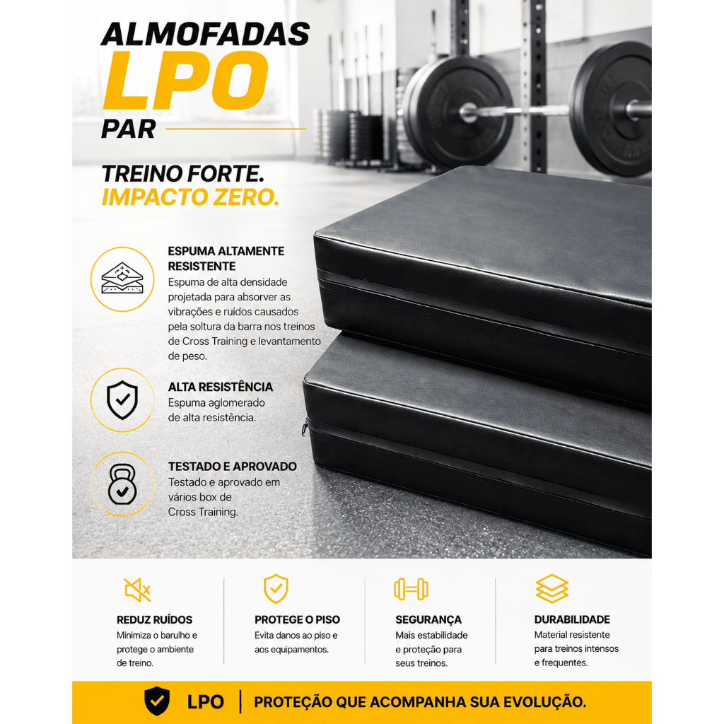 Par Almofadas AGE 80 Anti Impacto Alta Densidade Antirruído 60x60x14 Oferta do Dia