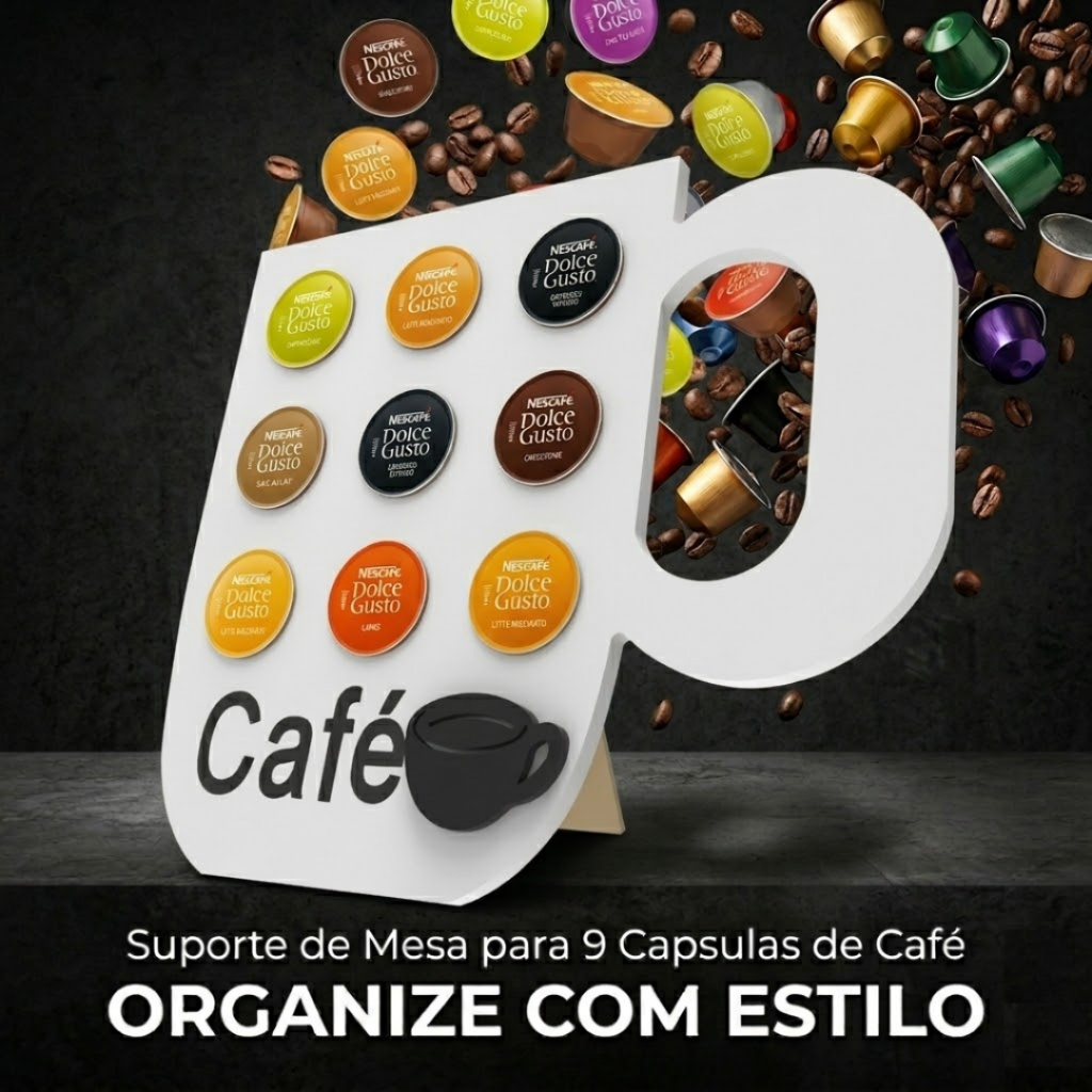 Porta Cápsulas Café Nespresso Suporte Mesa Formato Xícara - Magazine Caxias