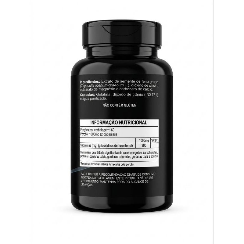 Feno Natural 500mg 120 Cápsulas - Mais Vigor, força e performance! — imagem 2 de 2