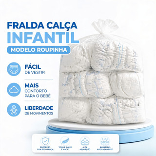 Fralda Calça Roupinha Infantil Imperatriz Baby Unisex Resistente Confortável Utilizável M/G/XG/XXG